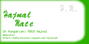 hajnal mate business card